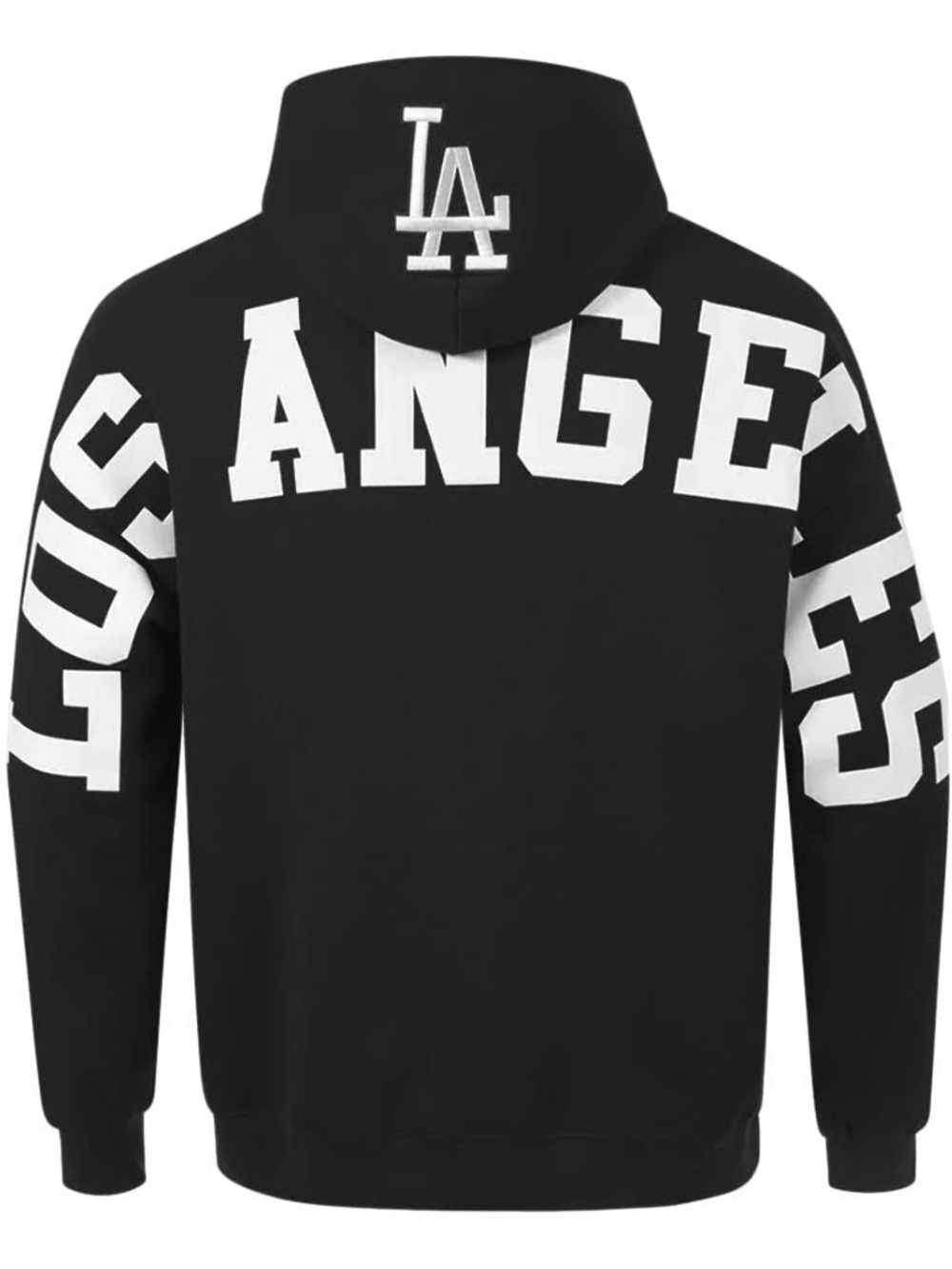 Pro Standard LA Dodgers Wingspan Drop Shoulder Black/White Hoodie, Large